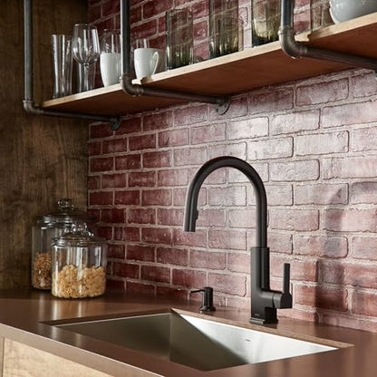 Moen Modern Deck Mounted Lotion or Kitchen Soap Dispenser Pump, Matte Black, 3942BL - color: Matte Black