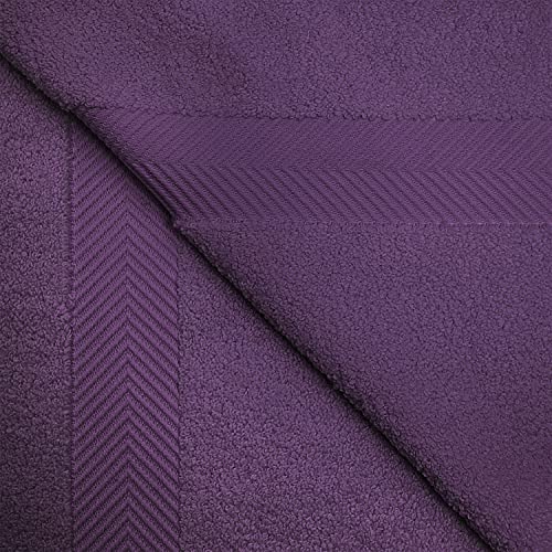 Zero-Twist Towel Collection, Luxurious Cotton Oversized 6-Piece Towel Set, Bath Towel 30" x 54", Hand Towel 16" x 30", Face Towel 13" x 13", Absorbent and Fast-Drying, Grape Seed by Blue Nile Mills - color: Grape Seed, size: 6 Piece Towel Set