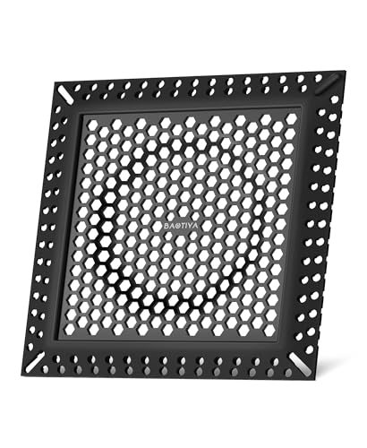 Square Shower Drain Hair Catcher, Anti-Clogging, Black, 4 inch | Fast Drainage, Anti-Slip & Stays in Place, Stainless Steel & TPE Material, Easy Clean Fits Bathroom Hair Catcher for Shower - color: Matte Black, size: 4 inch