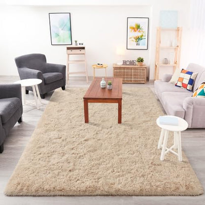 Chicrug Soft Area Rugs for Bedroom Living Room Plush Fluffy Rug 3x5 Feet, Shag Furry Area Rug Carpet Non Shedding for Nursery Children Kids Girls Room Home Decorative, Camel | Shag Furry Area Rug Carpet Non Shedding for Nursery Children Kids Girls Room Ho