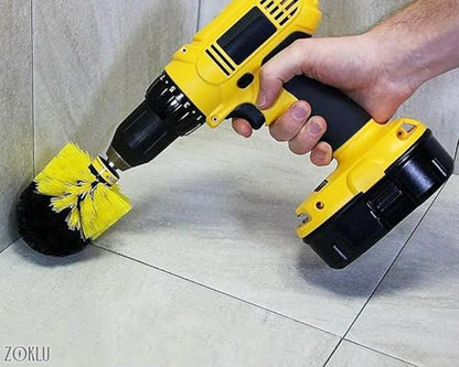 3 Pcs Drill Brush Attachments for Cleaning, Nylon 2/3.5/4 in Heads | Brush Attachment for Drill, 1/4 In Hex Shaft; Use on Car Detailing, Carpet, Wheels, Showers, Bathtubs, Tile, Grout & Floors