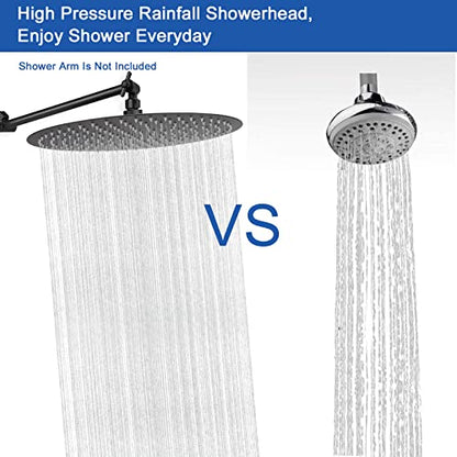NearMoon Rain Shower Head, Ultra-Thin Design-Pressure Boosting, Awesome Some Experience, High Flow Stainless Steel Rainfall Head (16 Inch, Matte Black) - color: Matte Black, size: 16 Inch