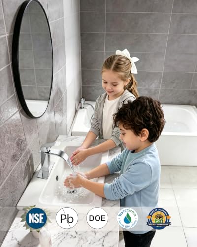 Waterfall Single Handle Bathroom Sink Faucet with Drain Chrome | Chrome Vanity Faucet with Pop-up Drain, Ceramic Valve, for 1 or 3 Hole Modern Bathrooms. - color: Chrome