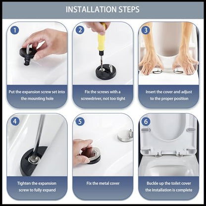 Slow Close Rectangular Toilet Seat Quick Release Adjustable Hinges Easy Installation - size: 36*44cm