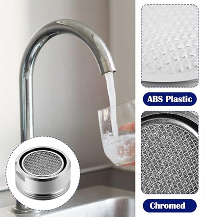 4PCS Kitchen Faucet Aerator Replacement, 15/16" & 55/64" Sink Aerator Replacement, Male & Female Thread Faucet Parts for Bathroom and Kitchen Sink