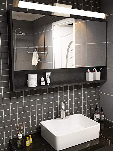 Bathroom Vanity Light Brushed Nickel Square LED 24 inch 14W 4000K Natural White Light Wall Bar Lighting Fixtures Over Mirror (Brushed Nickel, 40in) - color: Brushed Nickel, size: 40in
