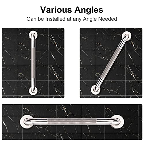 supregear Grab Bars for Bathtubs and Showers, Anti Slip Bathroom Grab Bars for Seniors, 304 Stainless Steel Safety Shower Handle, Toilet Handicap Elderly Assist Bathroom Wall Handle, 16 inch - size: 16 inch
