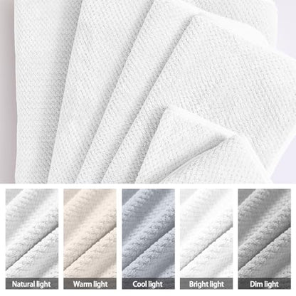 8 Piece Bath Towel Set,Extra Large Bath Sheets 35"x70"-White | Super Soft Microfiber, Lint Free & Quick Dry Towels for Bathroom,Gym,Hotel–2 Bath,2 Hair,2 Hand,2 Washcloths - color: White, size: 8Piece Towel Set