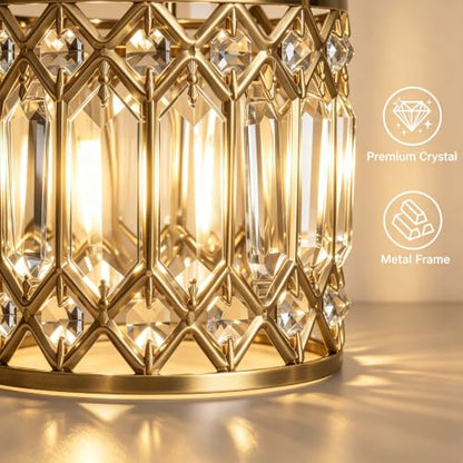 Lxybcce 2-Light Bathroom Vanity Light, 14 in Modern Crystal Bathroom Lighting Fixtures Over Mirror, E26 Hardwired Bathroom Wall Sconce, Brushed Antique Brass - color: Gold, size: 14in