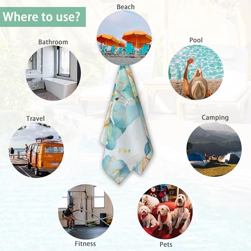 2 Pack Hand Bath Towel,Teal Eucalyptus Leaves Decorative Bath Towel Set,Fingertip Towel Bathroom Kitchen Highly Absorbent SPA Gym Towels 14x28 Inch