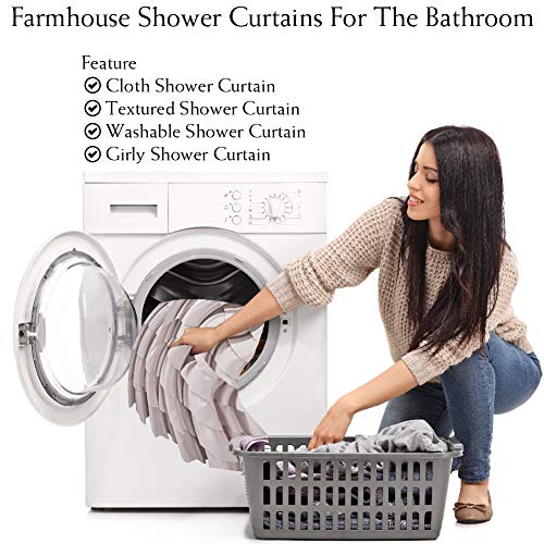 Mauve Shower Curtain for Bathroom, 72 W x 84 H, Cascading Tiered Ruffles | Coquette Feminine Aesthetic, 72x84, Soft Microfiber Fabric, 12 Hooks Inclouded, Machine Washable, Apartment Bathroom Upgrade - color: Blush, size: 72"W x 84"L (Pack of 1)