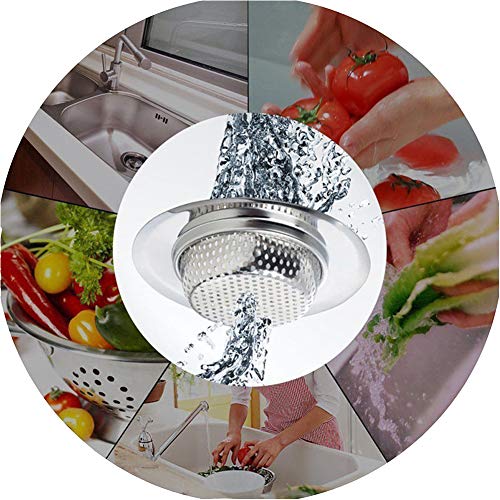 Kitchen Sink Strainer Stainless Steel Sink Strainer with Large Wide Rim 4.5" for Mesh Sink Strainer, Bathroom, Slop, Laundry, RV, Lavatory, Large (Pack of 2) - size: 4.5" Stainless Steel 2pcs