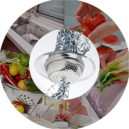 Kitchen Sink Strainer Stainless Steel Sink Strainer with Large Wide Rim 4.5" for Mesh Sink Strainer, Bathroom, Slop, Laundry, RV, Lavatory, Large (Pack of 2) - size: 4.5" Stainless Steel 2pcs