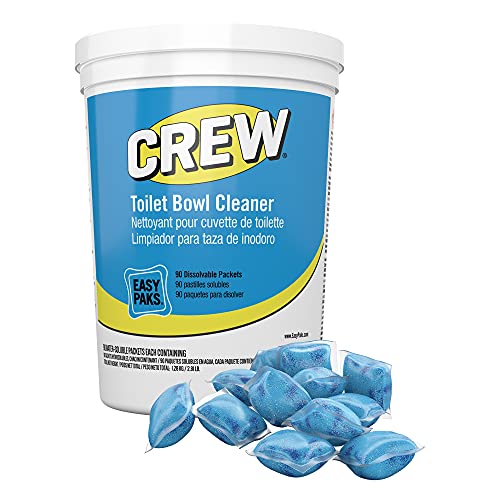 CREW CBD540731 Toilet Bowl Cleaner Easy Paks, Packets Foam & Dissolve to Leave Toilet & Urinal Sparkling Clean, Fresh Floral Scent, Paks, 90-Count - size: 1 Count (Pack of 90)