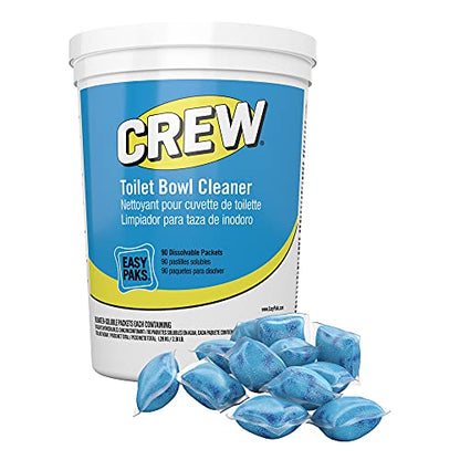 CREW CBD540731 Toilet Bowl Cleaner Easy Paks, Packets Foam & Dissolve to Leave Toilet & Urinal Sparkling Clean, Fresh Floral Scent, Paks, 90-Count - size: 1 Count (Pack of 90)