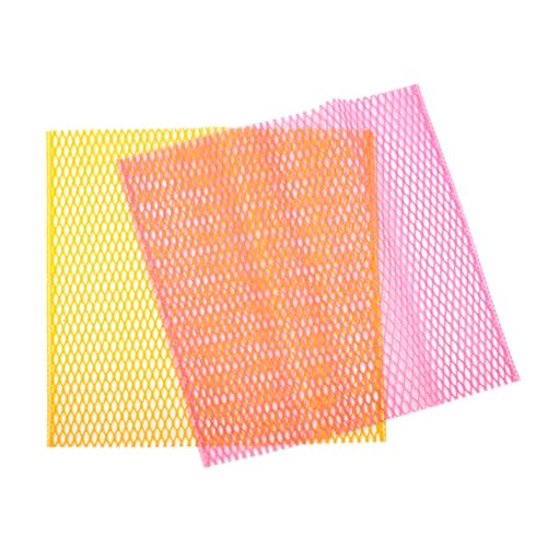 Dish Washing Net Scrubber 10pcs/ Innovative Mesh Cloth, Quick Dry - No More Sponges with Smell / 11.5 by 11.5 inches/Advanced Raw Material-Polypropylene 100% (Pink5 Yellow5) - color: Pink5 Yellow5