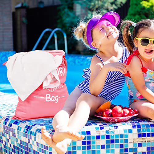 2 Pcs Large Travel Laundry Bag Waterproof Wet Dry Bag Washable Dirty Clothes Bag Bathing Suit Workout Bag for Gym Clothes Laundry Wet Clothes Swimming Yoga - color: Pink+Blue