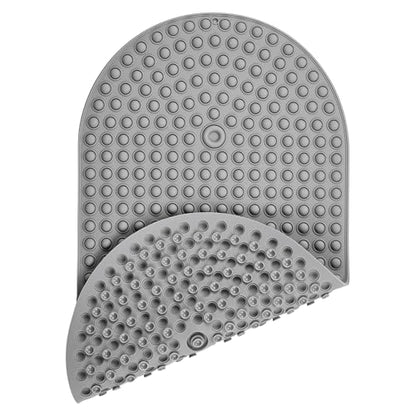 Non Slip Shower Mat 27x15 - Small Oval Bath Mat for Inside Tub, Silicone Bubble Pop It Bathroom Floor Mat with Strong Suction Cups, Quick Dry, Anti Slip Bathtub Mat for Shower, Grey - color: 27x15"-grey