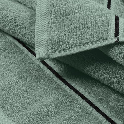 MyOwn Ultra Soft 6 Pack Cotton Towel Set, Contains 2 Bath Towels 28x55 inch, 2 Hand Towels 16x24 inch & 2 Wash Coths 12x12 inch, Ideal Everyday use, Compact & Lightweight - Jade - color: Jade, size: 6 Piece Set
