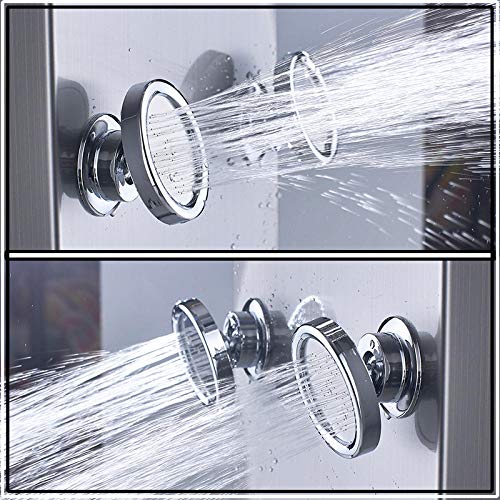 Bidet Faucets Bathroom Shower Faucets Digital Display Bath Shower Panel Hot and Cold Water Tower Shower Column Body SPA Jets