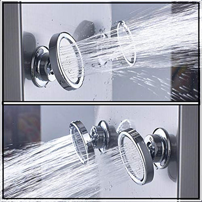 Bidet Faucets Bathroom Shower Faucets Digital Display Bath Shower Panel Hot and Cold Water Tower Shower Column Body SPA Jets