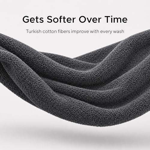 Veteran Textile LLC - 6 Pieces-100% Turkish Cotton - Luxury Towel Set for Bathroom & Kitchen, 2 Bath Towels, 2 Hand Towels & 2 WashCloths (Valued $79.99) (Graphite - color: Graphite