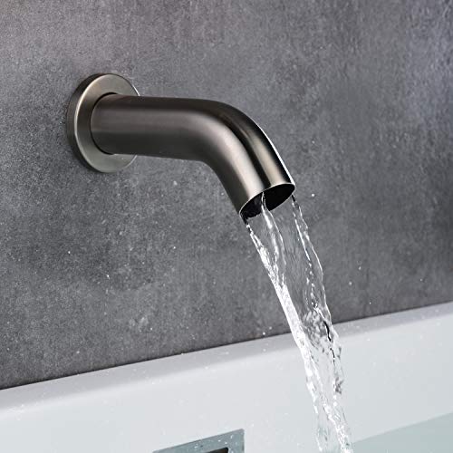 SUMERAIN Brushed Nickel Shower System with Waterfall Tub Spout | 8" Stainless Steel Rain Shower, Brass Handheld Shower, Brass Rough in Valve, Concealed Box Design - color: Brushed Nickel, size: 3 Function