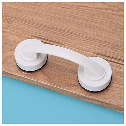WANLIAN Powerful Suction Cup Glass Mirror Door Handle, Refrigerator Drawer Bathroom Suction Cup Wall handrail, Bathtub Shower Handle Kitchen Drawer Cabinet Handle Suction Cup (White) | Can be used for glass sliding doors, refrigerator doors, kitchen drawe