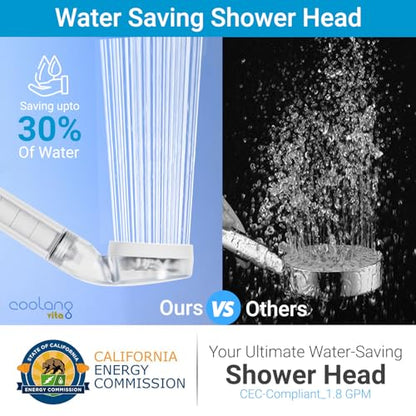 One Shower Head - CEC-certified, High-Pressure, Low Flow, Water Purification, Dual Filtrations *Note:Hose and bracket not included. Purchase separately!