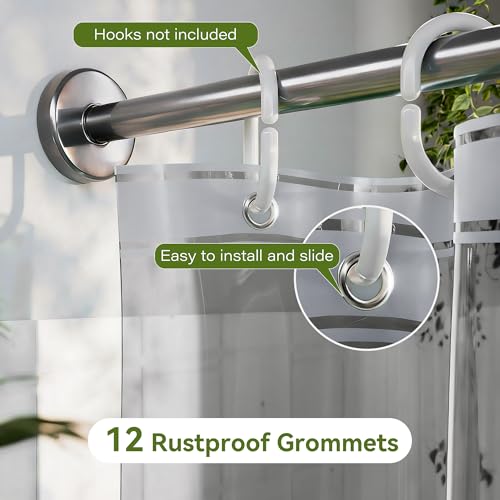 Clear Black Shower Curtain Liner 72x72, 2 Pack Lightweight Plastic Shower Liner PEVA 72 x 72 Waterproof Shower Curtains for Bathroom with 3 Strong Magnets and Rustproof Grommets - color: Clear Black, size: 72"W x 72"L (Pack of 2)