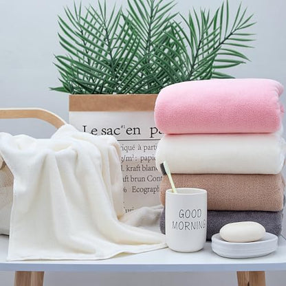 Lumimi Towel Set of 8 Very Soft Microfiber 4 Bath and 4 Hand Towels Quick Dry Light Weight for Bathroom Gym Salon, 8 Pack Multicolour A - color: Multicolour a, size: 4 Bath + 4 Hand