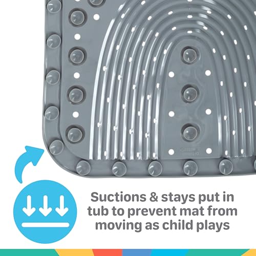 Nuby Cushioned Bath Mat | Gray - color: Gray