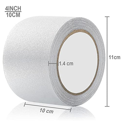 Yorwe Anti Slip Tape Transparent, More Clear and Comfortable Safety Track Tape (4" Width x 190" Long, Clear) - size: 4" Width x 190" Long