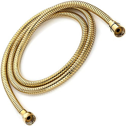 72 Inch Flexible Shower Hose - Polished Brass | Extra Long, Stainless Steel, Anti-Kink, Universal Replacement Tube For Handheld Showerheads, Showers & Baths, Easy Install - color: Polished Brass