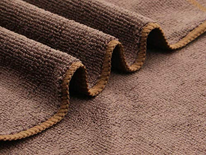 Microfiber Cleaning Cloth, Washcloths, 12x12 inch, 10 Pack, Brown | Fast Drying Dish Cloths for Washing Dishes, Ultra Absorbent Dish Rags, Lint Free Cleaning Rags For House&Kitchen - color: Brown