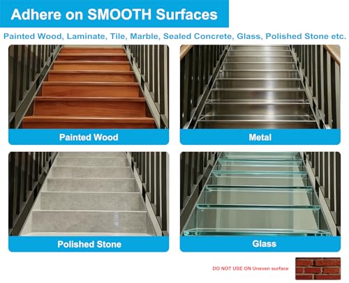 Anti Slip Tape with Glow in Dark, 2 inch x16.4ft Anti Slip Grip Tape for Stairs, Floors, Decks, Bathrooms & Outdoors, Waterproof PVC Non Skid Safety Tape with Glow at Night - size: 2 inches x 16.4 feet