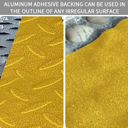 Heavy Duty Aluminum Foil Anti-Slip Tape 4" x30FT Yellow - Industrial Safety Grip for Warehouse Stairs, Pool Decks & High-Traffic Walkways - Waterproof Traction Tape - color: Yellow, size: 4 IN