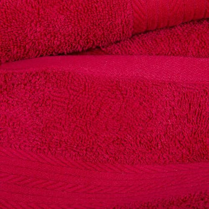 100% Cotton Washcloths 12x12 Inches, 600 GSM, Soft & Absorbent, Durable, Set of 5, Red - color: Red, size: Washcloth Set of 5