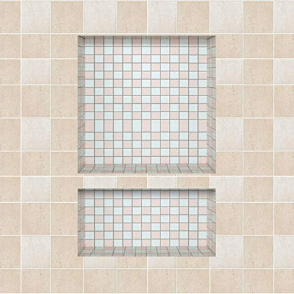 Tile shower niche 24X16 Double Shelves Shower Recess and Built In Shower Shelves in Bathroom Storage Easy Install