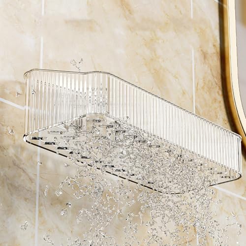 Adhesive Shower Caddys,Bath Organizers with Large Capacity,Not Drilling Bathroom Organizers Shelves Kitchen Racks - color: Green
