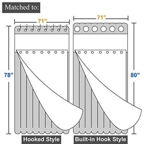 Barossa Design Long Fabric Snap-in Replacement Liner 70" W x 60" H - Hotel Style Removable Liner with Magnets, Machine Washable & Water Repellent - White, 70x60 - color: White, size: 70"W x 60"L (Pack of 1)