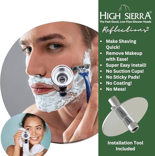 High Sierra® Lead-Free Metal 3-way Combo Shower Kit. Built in Diverter Valve Effortlessly Diverts Flow from the Fixed Shower Head to the Handheld and back - Ultra Low Flow 1.5 GPM - Matte Black - color: Matte Black, size: 1.5 GPM