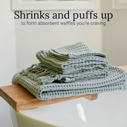 GILDEN TREE Waffle Bath Sheet Quick Dry Towel, Thin Luxury Bath Towels, Bath Sheets 40x80 Large Bath Towels, Modern Style (Sage Grey) - color: Sage Grey, size: Bath Sheet (40" x 80")