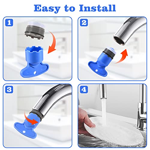 Faucet Aerator M18.5, WeeVeni 6PCS Aerator Replacement for Sink Faucet Flow Restrictor, Kitchen Bathroom Sink Aerators with Key Removal Wrench Tool - style: 18.5MM