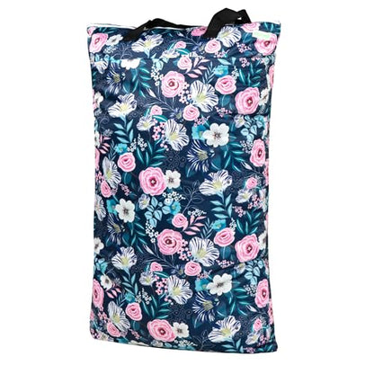 wegreeco Reusable Hanging Wet Dry Cloth Diaper Bag (Flower-1) - color: Flower-1