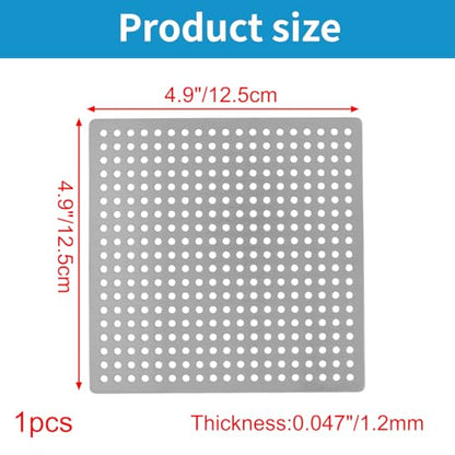 Square Drain Cover Grates,4.9" x 4.9" 304 Stainless Steel Drainage Grate Cover Replacement Floor Drain Strainer for Shower, Bathroom Floor, Balcony, and Outdoor Garden Drains - size: 4.9" x 4.9"