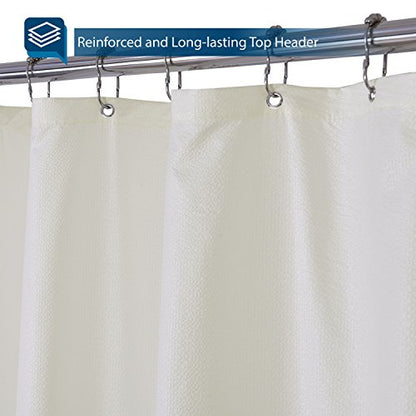 Barossa Design Soft Microfiber Fabric Shower Liner or Curtain, Hotel Quality, Machine Washable, Water Repellent, Cream, 70 x 72 inches - color: Cream, size: 70"W x 72"L (Pack of 1)