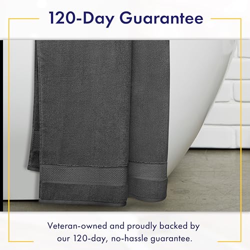 100% Organic Luxury Bath Sheets - GOTS Certified - Extra Large 35x70 Inches (Pack of 2) Zero-Twist, Long-Staple Cotton Bath Sheet Set (Granite Grey) - color: Granite Grey, size: 2pc Bath Sheets