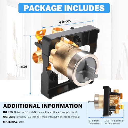 R10000-UNBXHF MultiChoice Tub and Shower Rough-In Valve Body, High Flow | Compatible with Single- and Dual-Function Delta Tub and Shower Trim Kits; High-Flow Design Replaces R10000-UNBXHF - style: R10000-UNBXHF