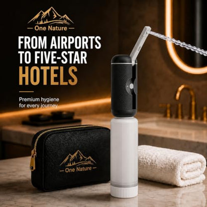 Travel Bidet, Portable Bidet Sprayer ONE NATURE 500mL/m IPX6 Waterproof Electric High Pressure Handheld Bidet Sprayer USB-C Rechargeable for Women Men Baby Bidet Peri Bottle Postpartum Clean (Black) - color: Black